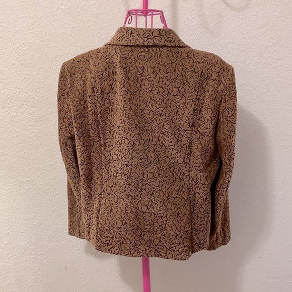 Brown and black abstract blazer size PL - Picture 4 of 16